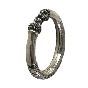 lion head sterling silver kada for men & women