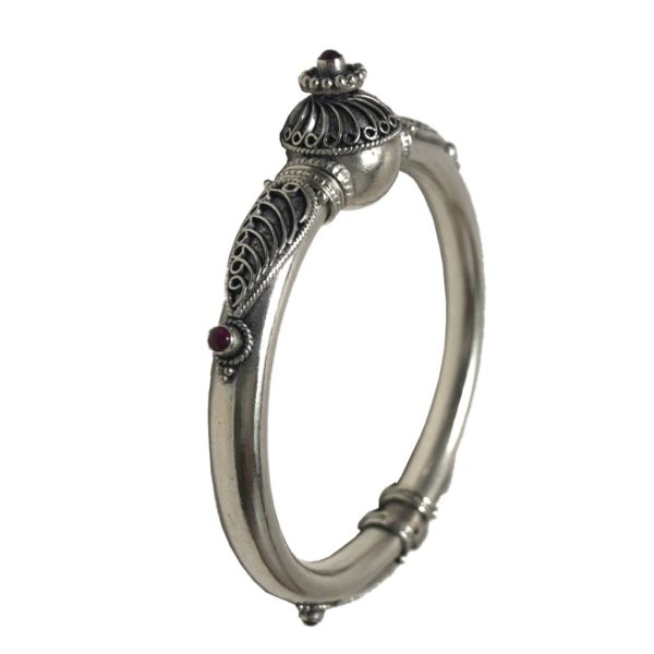 filigree work traditional kada in pure 925 sterling silver jewellery