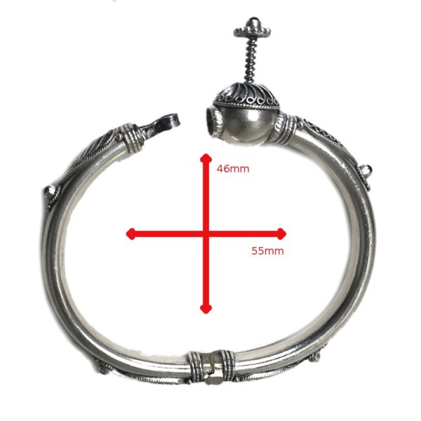 size of sterling silver kada
