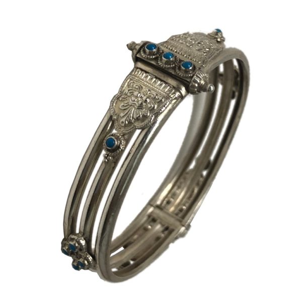 traditional mughal motif sterling silver kada from pure 925 sterling silver jewellery