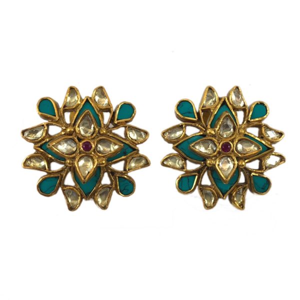 jadau gold plated sterling silver earrings from jadau gold plated silver jewellery for women collection