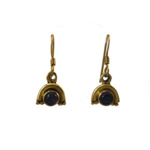 red garnet gold plated sterling silver earrings for women