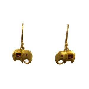 elephant gold plated sterling silver earrings from gold plated silver jewellery collection