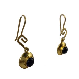 amethyst contemporary silver earrings