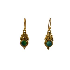 green onyx gold plated sterling silver earrings from silver jewellery for women collection