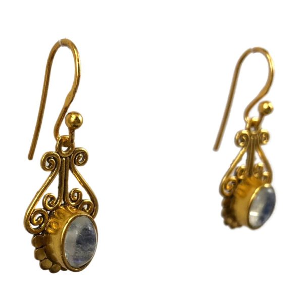 rainbow gold plated silver earrings