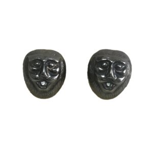 Oxidized silver lion head earrings from silver jewellery for women collection