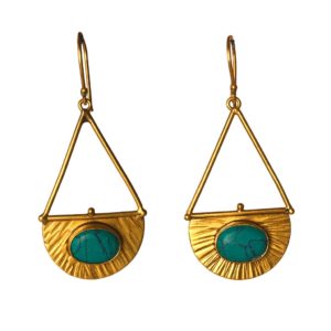 gold plated silver jewellery set with gemstones
