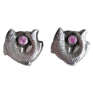 fish sterling silver earrings