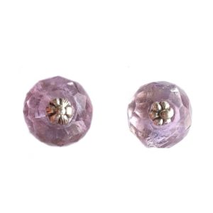 natural amethyst bead sterling silver earrings from silvorna