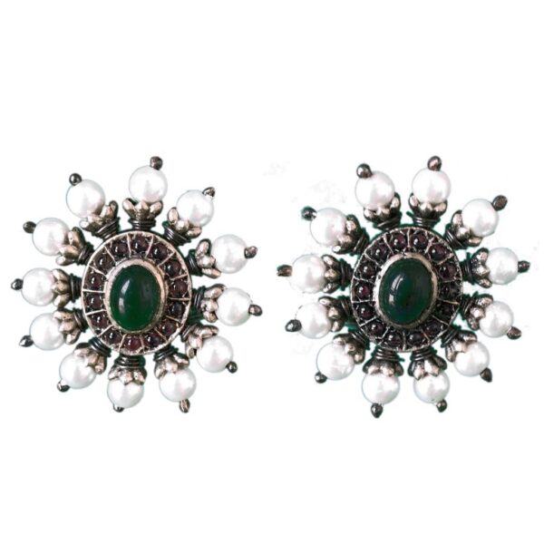 Red and Green Stone Earrings in Latest Design From India for Women -  VedIndia.com