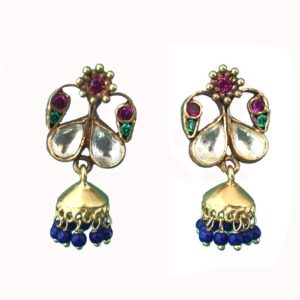 jadau gold plated sterling silver earrings