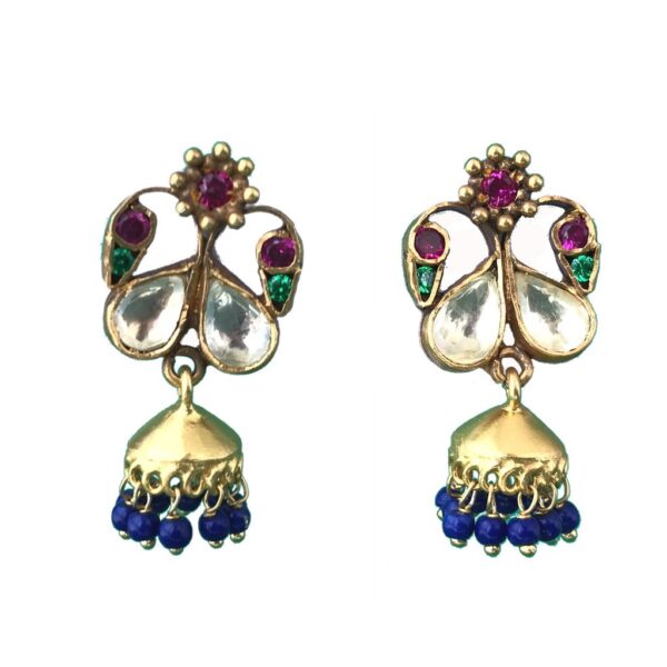 jadau gold plated sterling silver earrings