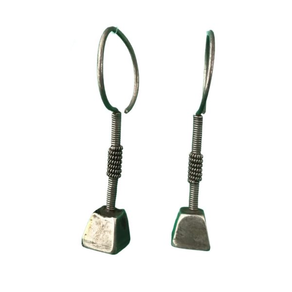vintage oxidized tribal silver earrings