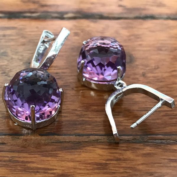 Amethyst Russian Lock Simply Elegant Earrings - Image 2