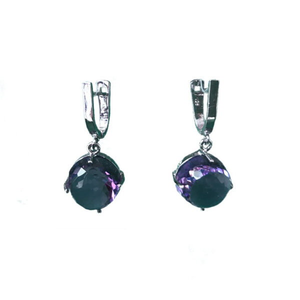 amethyst sterling silver earrings