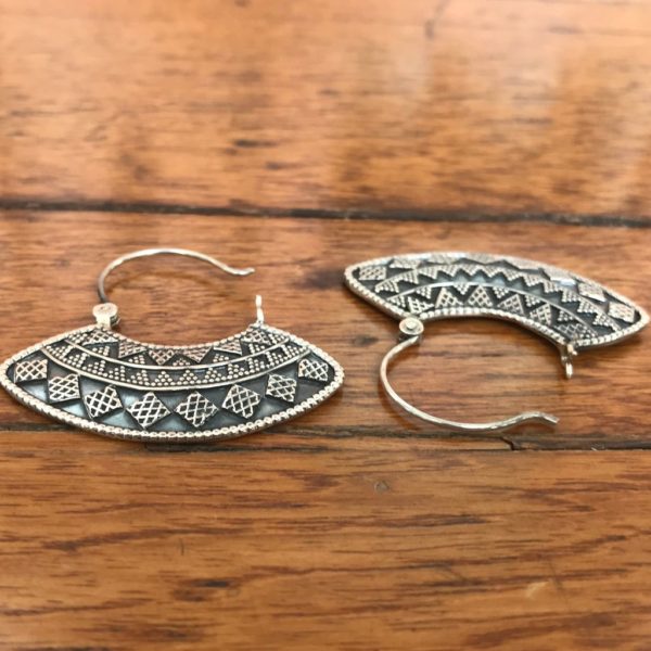 Rava work Fan Earrings - Image 2