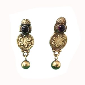 small drop gold plated sterling silver earrings
