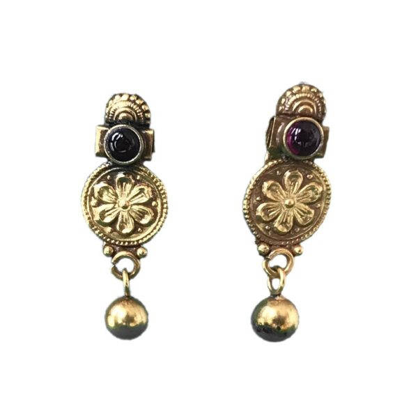 small drop gold plated sterling silver earrings