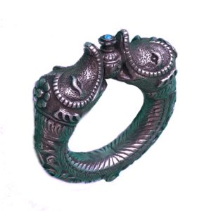 large vintage silver makar kada