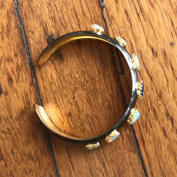 Tanzanite Opal Dual-tone Cuff bracelet - Image 4