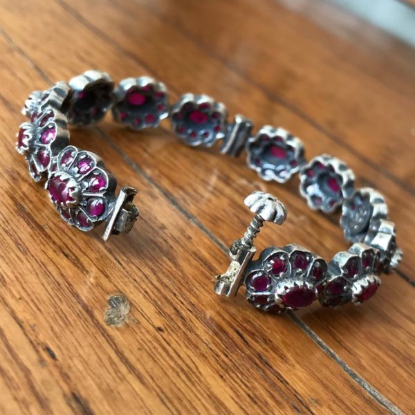 South Indian Jadau Oxidized Kada Bracelet - Image 4