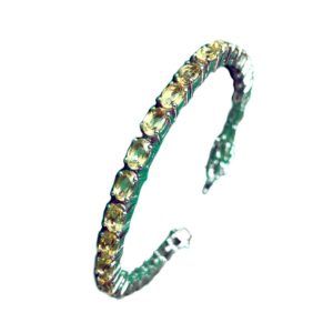 citrine sterling silver tennis bracelet