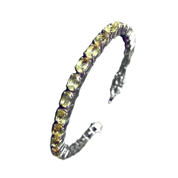 citrine sterling silver tennis bracelet