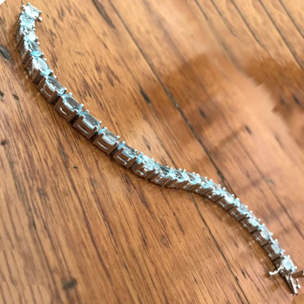 Blue Topaz Tennis Bracelet - Image 3