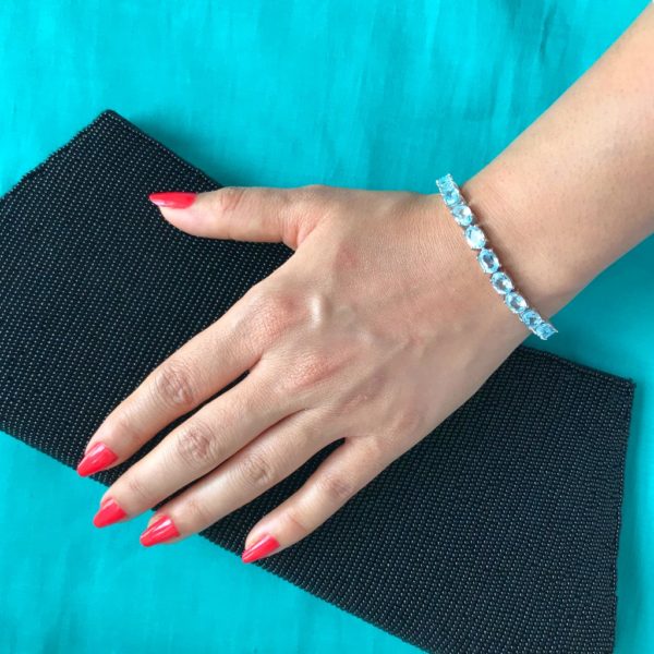 Blue Topaz Tennis Bracelet - Image 2