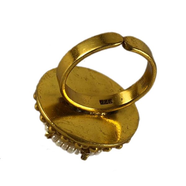 Jadau Bird Gold plated Ring - Image 4