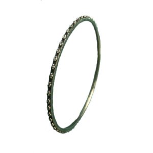 oxidized rava work sterling silver churi bracelet