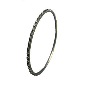oxidized rava work sterling silver churi bracelet