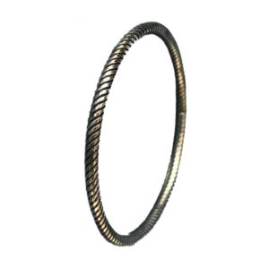 twisted pattern oxidized sterling silver kada churi bracelet