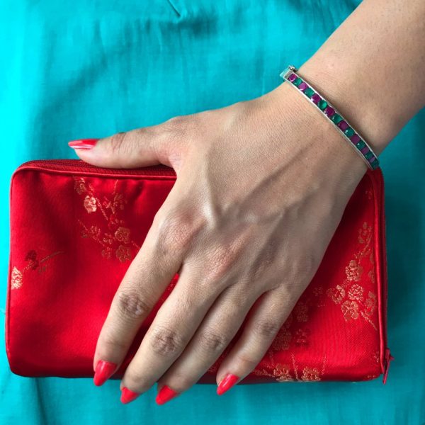 Red & Green Onyx Bracelet - Image 2