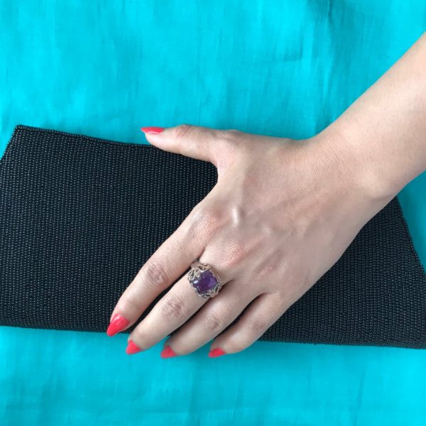 Amethyst Jaali Royal Ring - Image 2