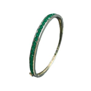 green onyx sterling silver bracelet