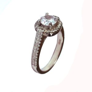 cz american diamond sterling silver ring