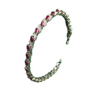 ruby diamond sterling silver bracelet