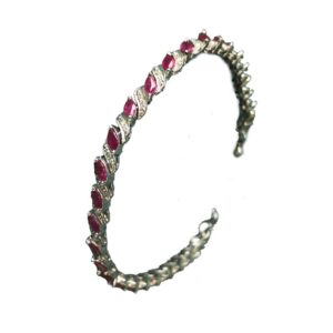 ruby diamond sterling silver bracelet