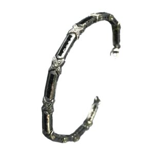 sapphire diamond sterling silver bracelet