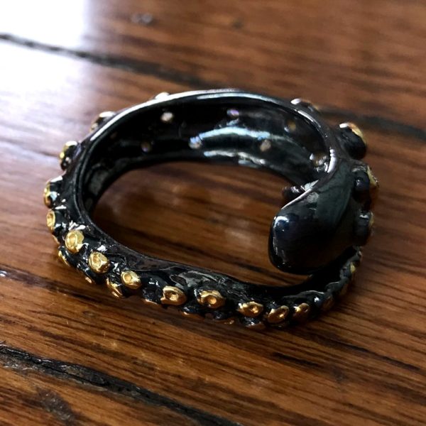 Octopus CZ Dual tone Gold plated Ring - Image 3
