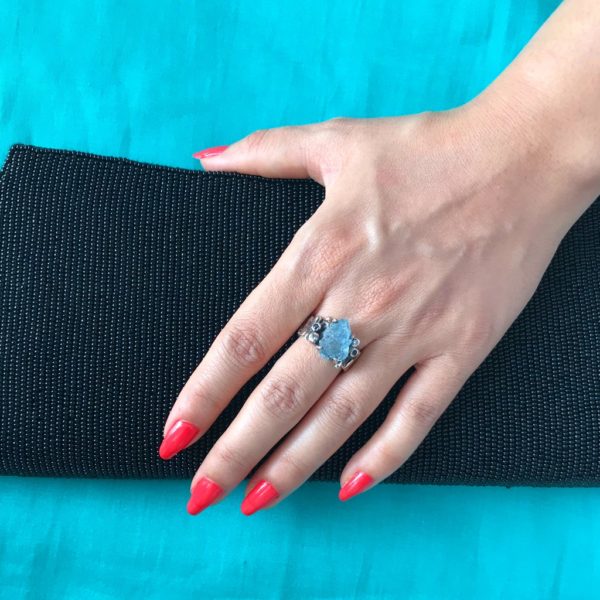 Uncut Aquamarine Ring - Image 2