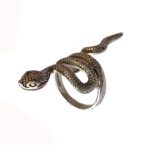 large snake sterling silver ring