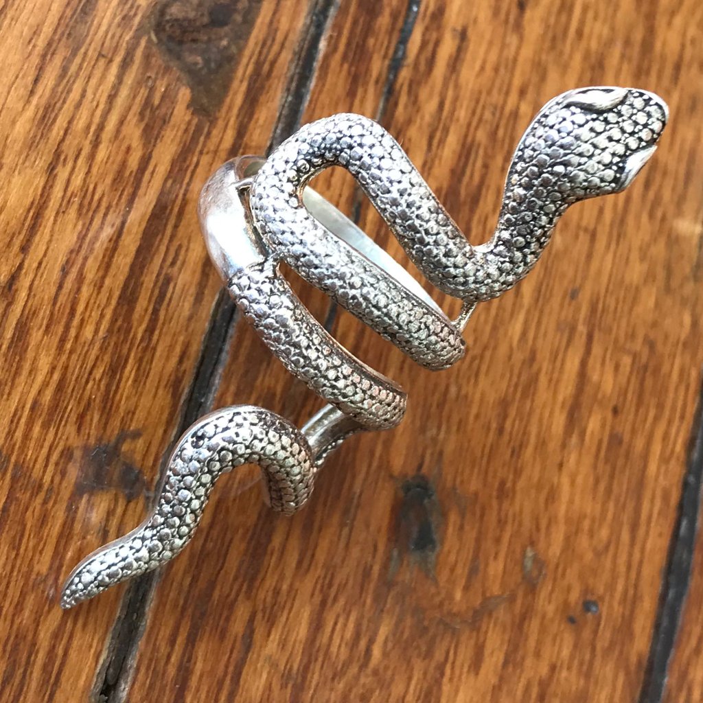 Mahakal Silver Snake Reptile Serpent Cobra Finger Thumb Ring Stainless  Steel Silver Plated Ring Special price