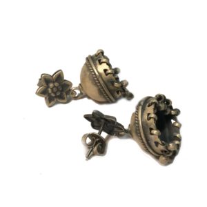 antique oxidized silver jhumka jhumki