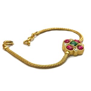 gold plated jadau bracelet