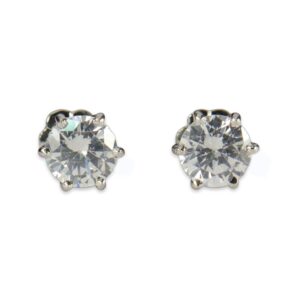 1.25 carat signity star cz american diamonds stud earrings
