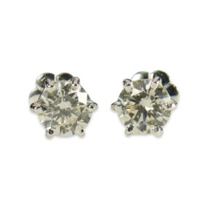 1 carat moissanite stud earrings