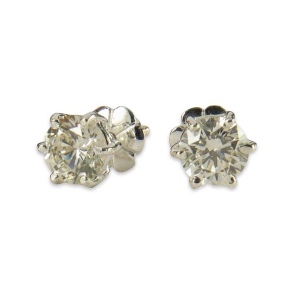 Light Colour American Diamond Stud Earrings - Image 2